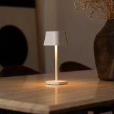 Ava White Rechargeable Table Lamp – Stylish, Cordless & Dimmable Lighting Tavellio