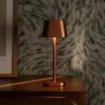 Ava Copper Rechargeable Table Lamp | Stylish, Cordless & Dimmable Tavellio