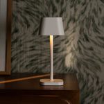 Ava White Rechargeable Table Lamp – Stylish, Cordless & Dimmable Lighting Tavellio