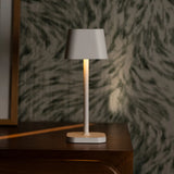 Ava White Rechargeable Table Lamp – Stylish, Cordless & Dimmable Lighting Tavellio