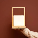 Noah light brown - Portable wooden rechargeable lamp Tavellio