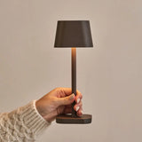 Ava Mocha Brown Rechargeable Table Lamp | Cordless & Dimmable Tavellio