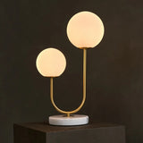 Giorgia Marble Lamp – Elegant Table Lamp with Frosted Glass Bulbs Tavellio