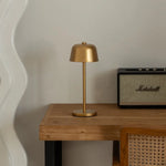 Anton Gold Rechargeable Table Lamp | Sleek & Cordless Lighting Tavellio