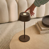 Hugo Mocha Brown Rechargeable Table Lamp - Stylish, Dimmable & Cordless