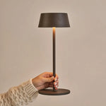 Hugo Mocha Brown Rechargeable Table Lamp - Stylish, Dimmable & Cordless Tavellio