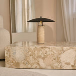 Nicolaas - Lamp made of travertine and metal Tavellio